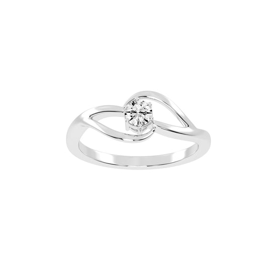 Delacera vintage round cut delicate lab diamond ring