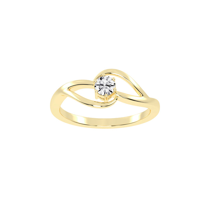Delacera vintage round cut delicate lab diamond ring