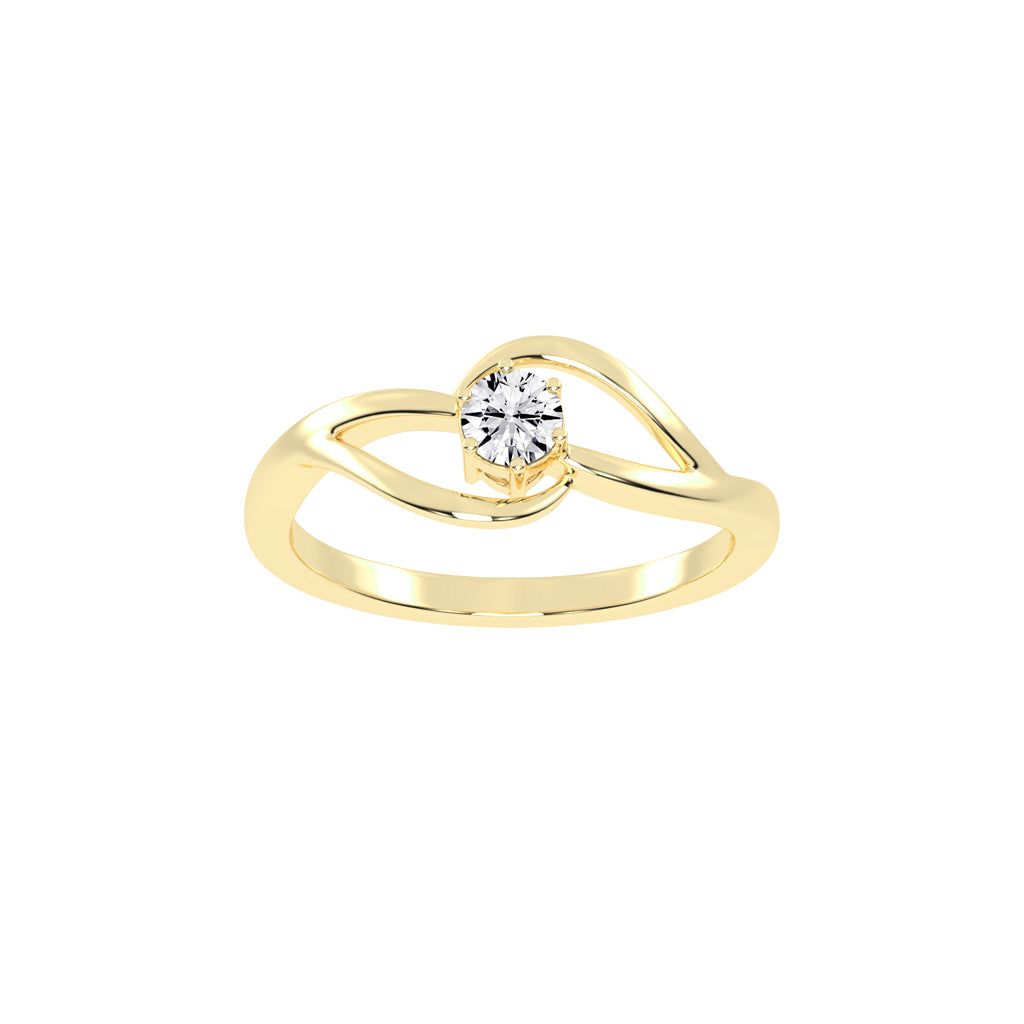 Delacera vintage round cut delicate lab diamond ring