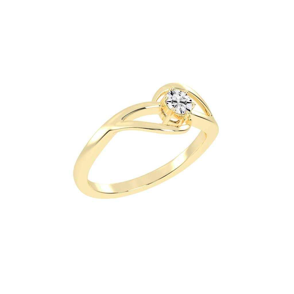 Delacera vintage round cut delicate lab diamond ring