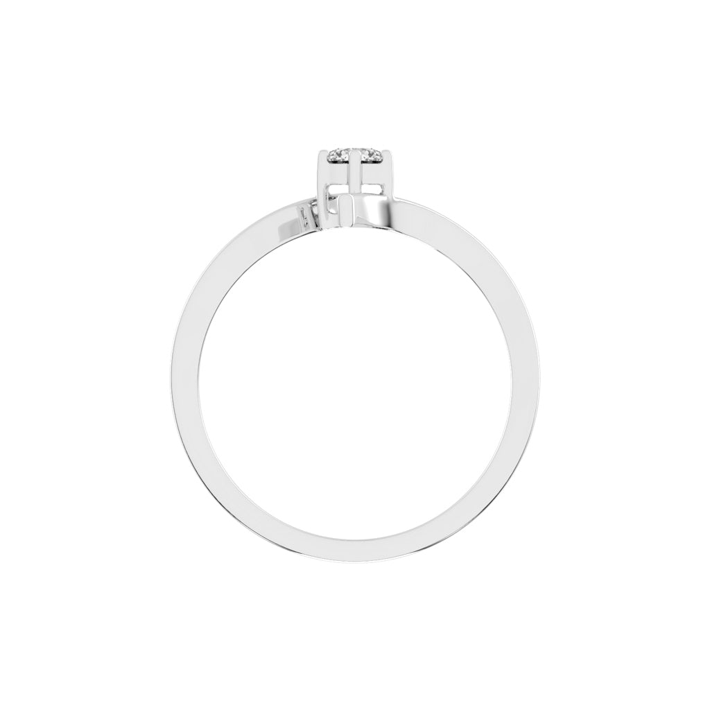 Delinetra bypass round cut delicate lab diamond ring