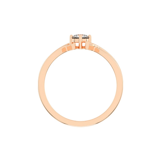 Delamura fancy round shape delicate lab diamond ring