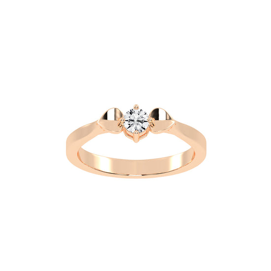 Delessa imperial round cut delicate lab diamond ring
