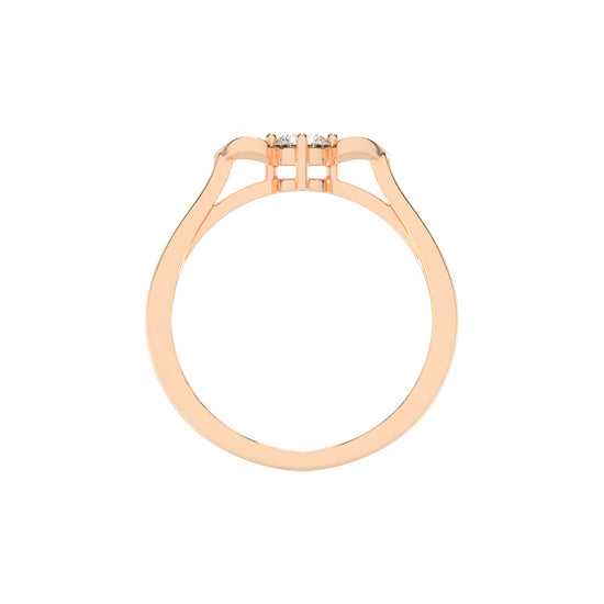 Delessa imperial round cut delicate lab diamond ring
