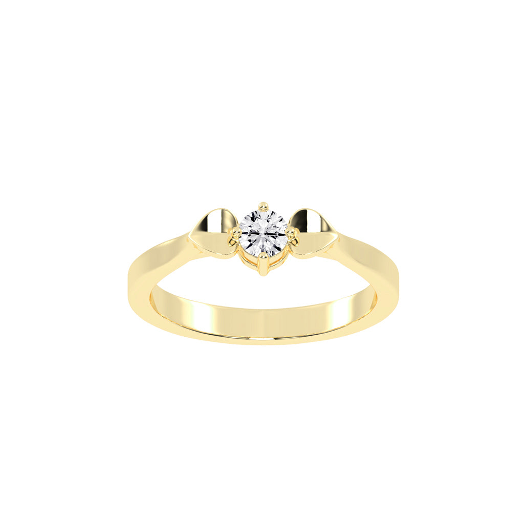 Delessa imperial round cut delicate lab diamond ring