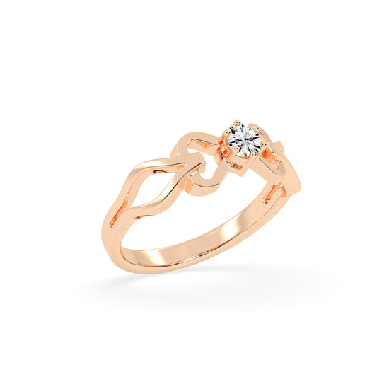 Delvaris glittering round cut delicate lab diamond ring