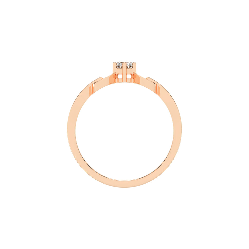 Delvaris glittering round cut delicate lab diamond ring