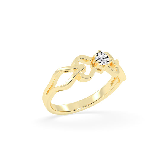Delvaris glittering round cut delicate lab diamond ring
