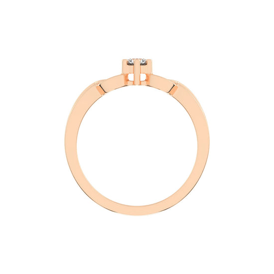 Delosque infinity round cut delicate lab diamond ring