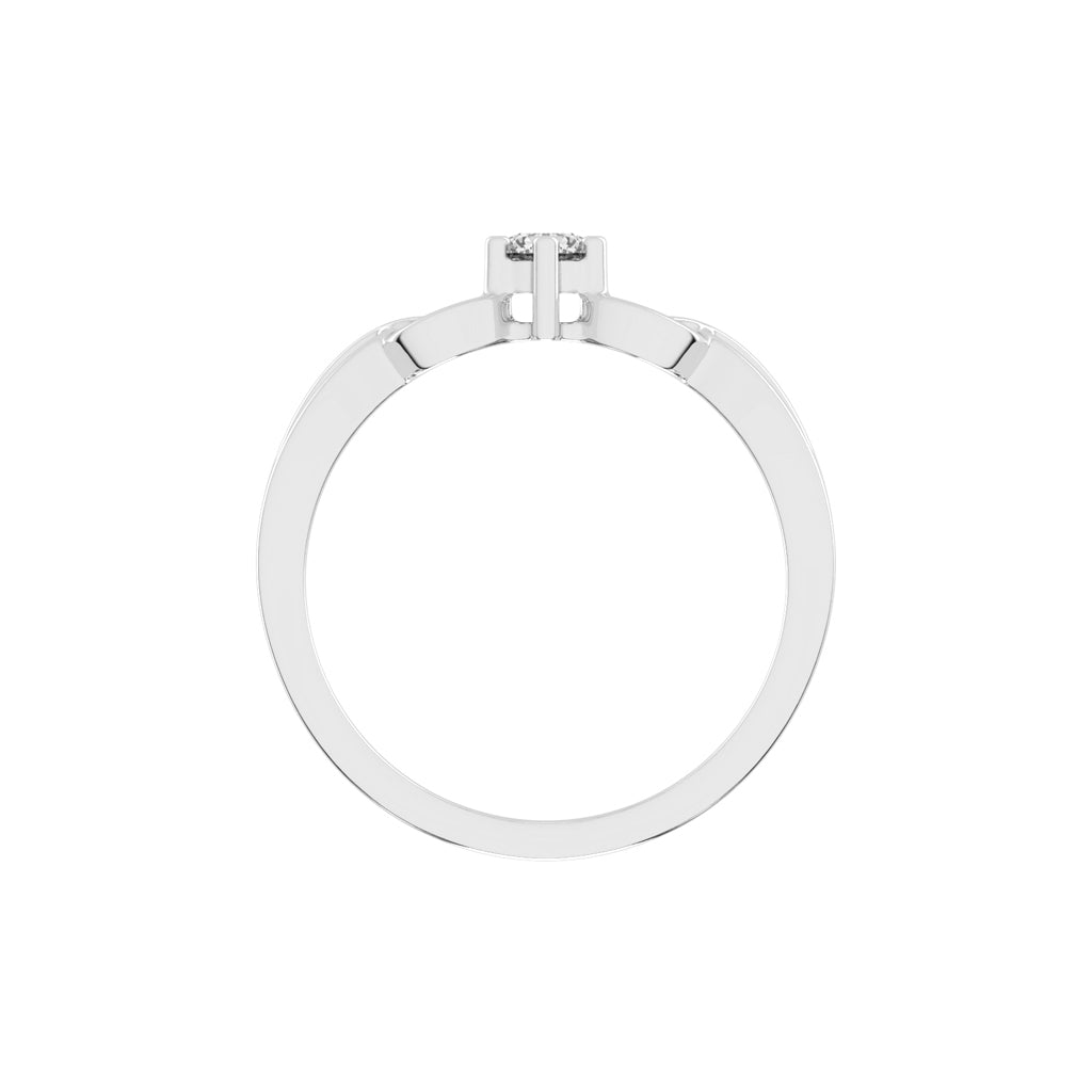 Delosque infinity round cut delicate lab diamond ring