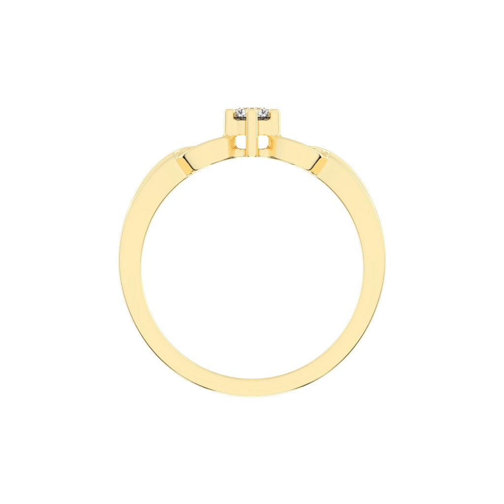 Delosque infinity round cut delicate lab diamond ring