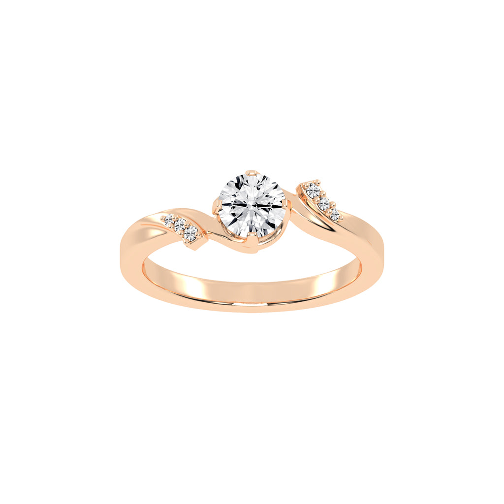 Sidoria twist setting round cut lab diamond ring