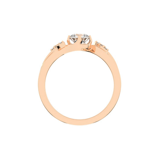 Sidoria twist setting round cut lab diamond ring