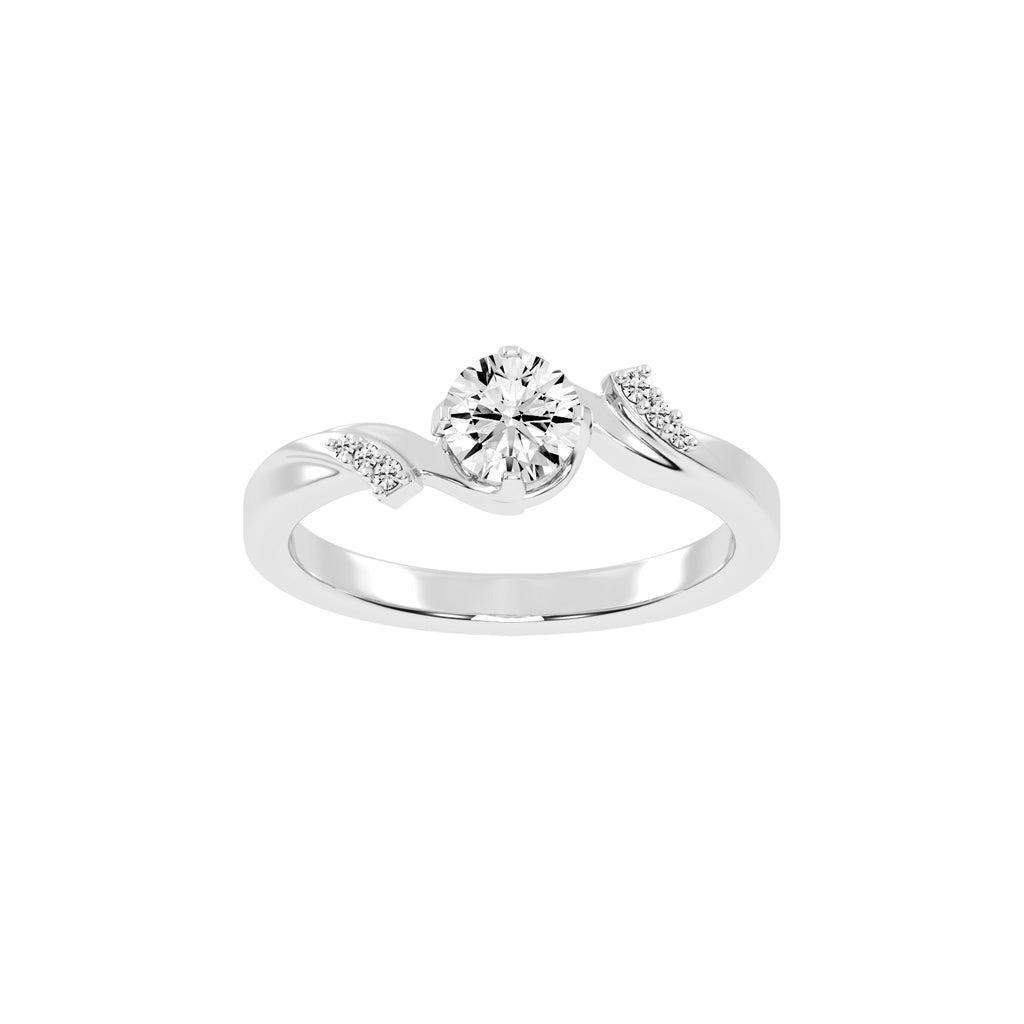 Sidoria twist setting round cut lab diamond ring