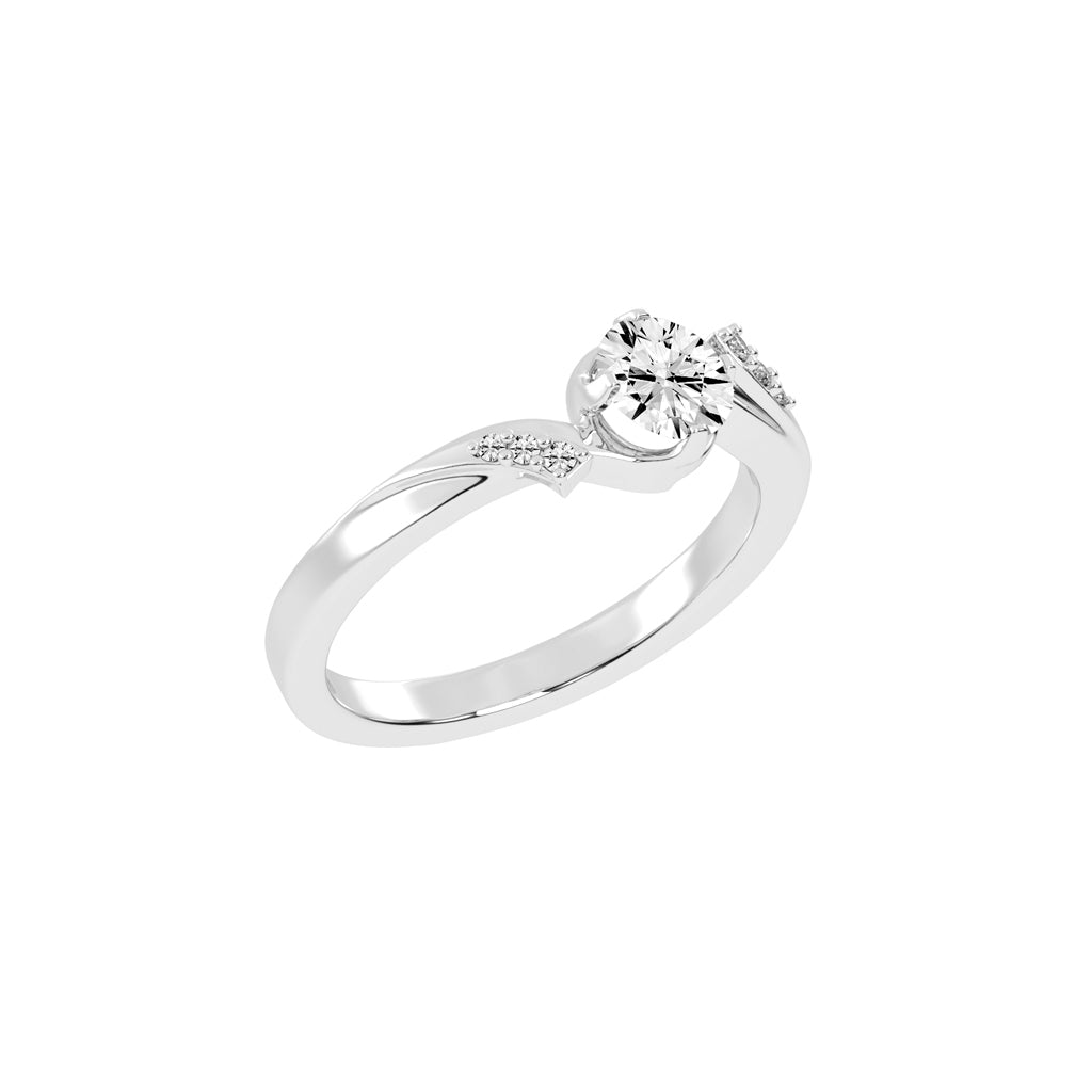 Sidoria twist setting round cut lab diamond ring