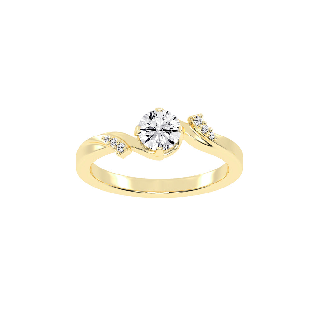 Sidoria twist setting round cut lab diamond ring