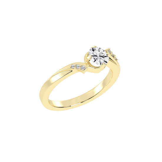 Sidoria twist setting round cut lab diamond ring