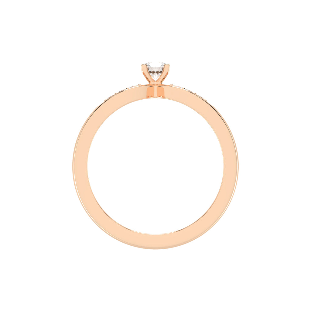 Delivella Split shank round cut delicate lab diamond ring