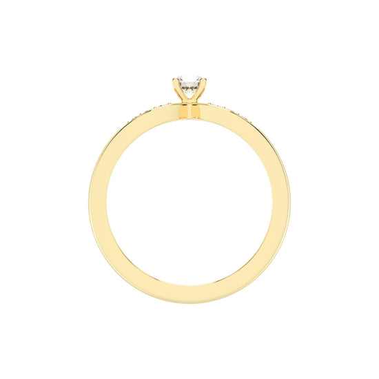Delivella Split shank round cut delicate lab diamond ring