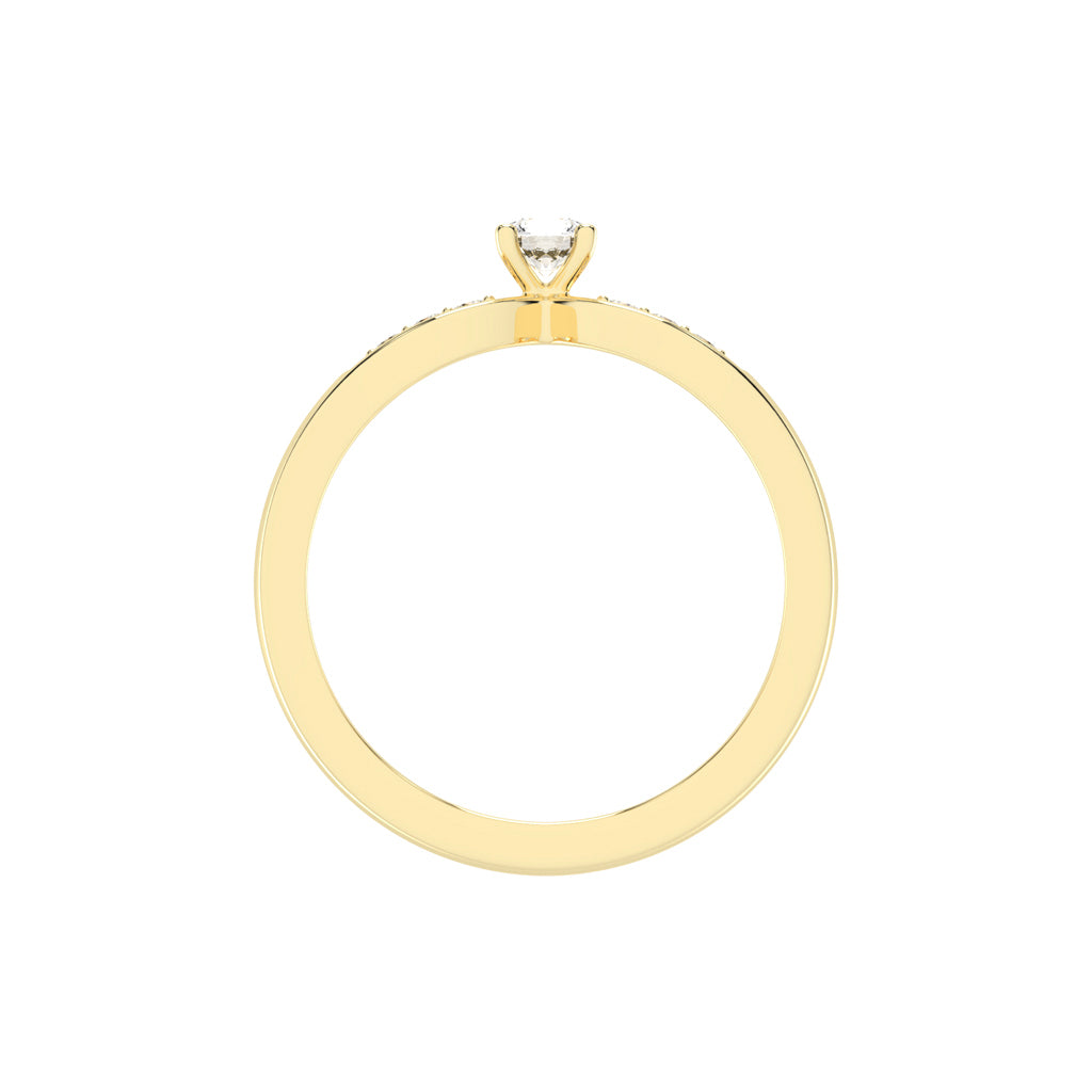 Delivella Split shank round cut delicate lab diamond ring