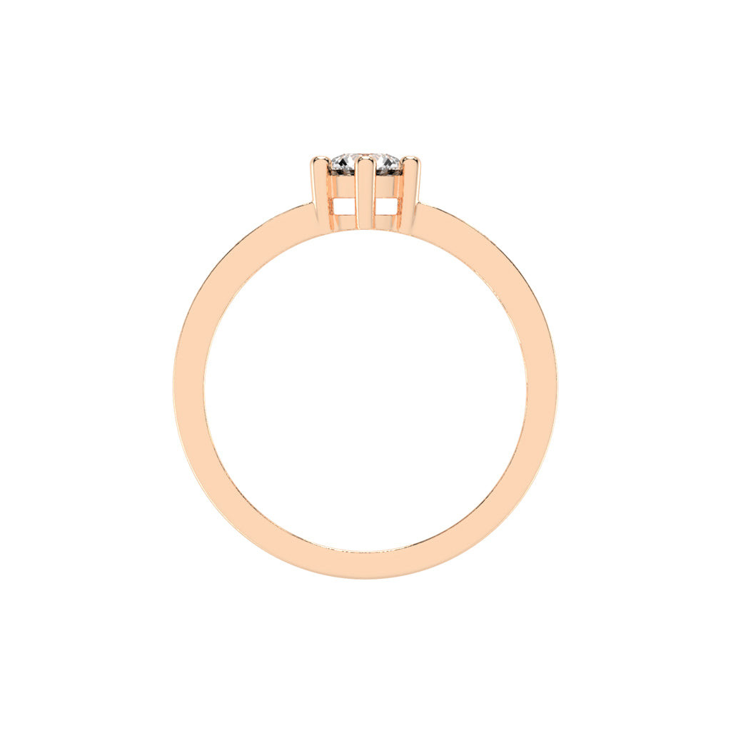 Aurineve channel setting round cut classic lab diamond ring