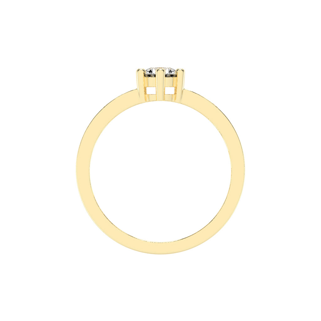 Aurineve channel setting round cut classic lab diamond ring