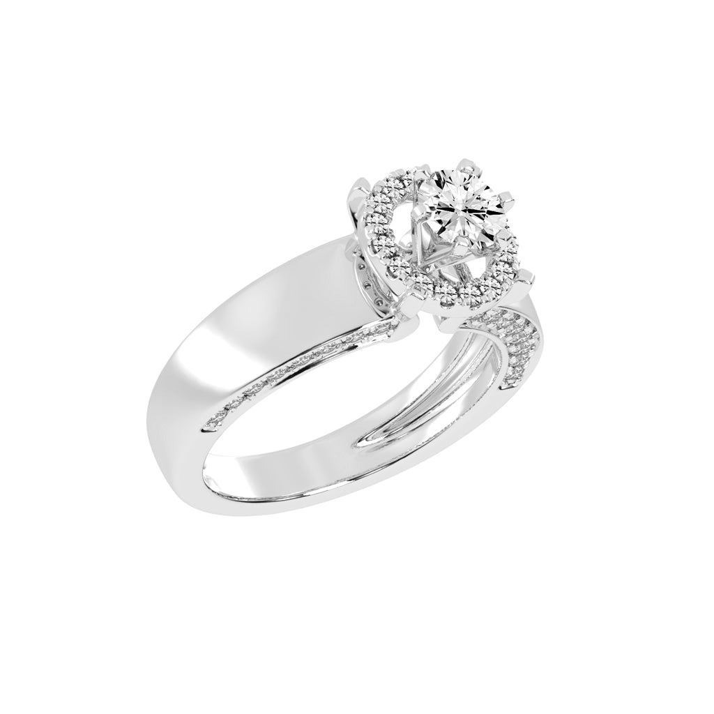 Round Shape Designer Halo Ring