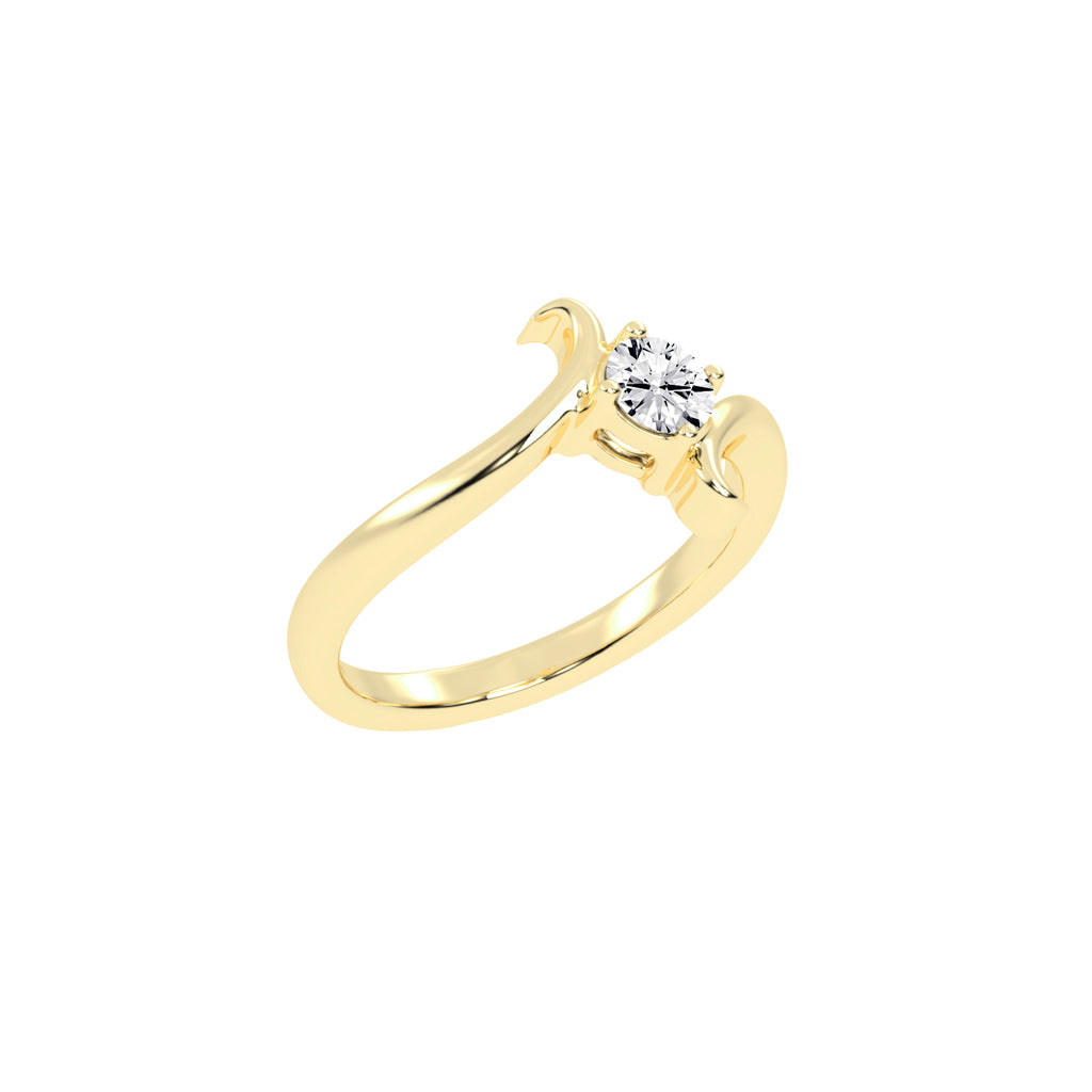 Brilluxe Braided Round Cut Classic Lab Diamond Ring