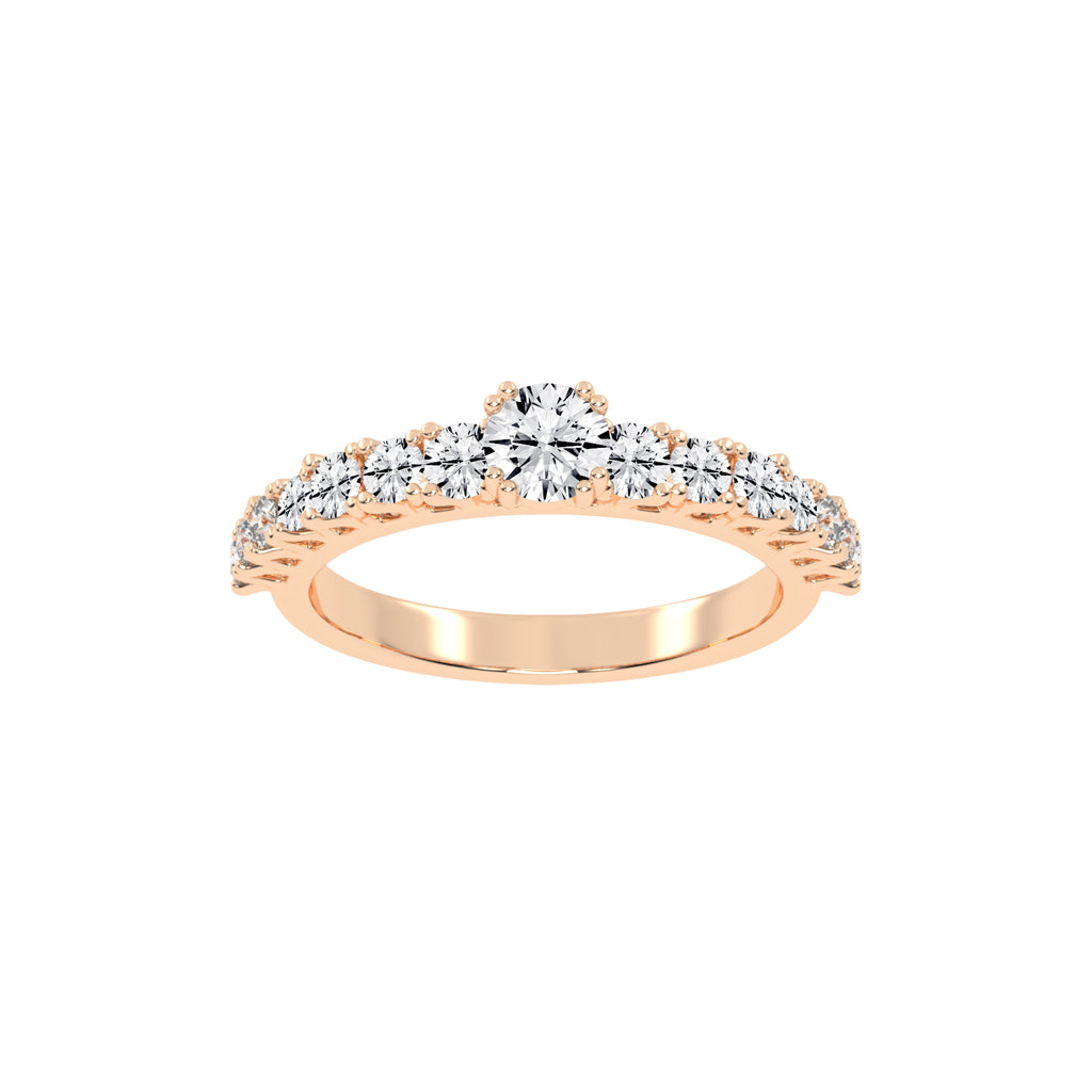 Lumiside Double Prong Round Cut Lab Diamond Ring