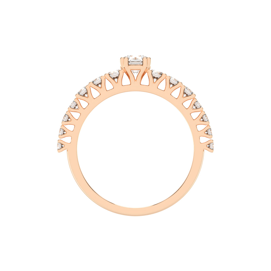 Lumiside Double Prong Round Cut Lab Diamond Ring