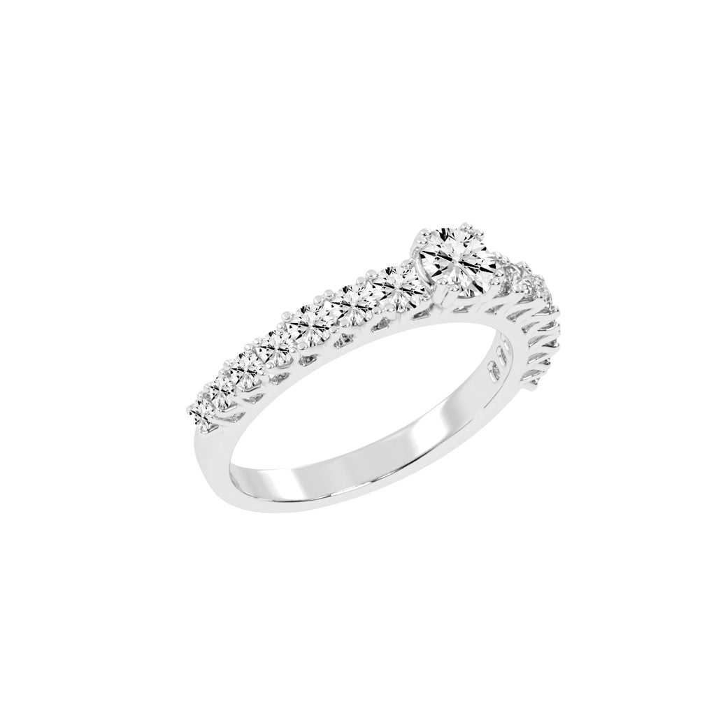 Lumiside Double Prong Round Cut Lab Diamond Ring