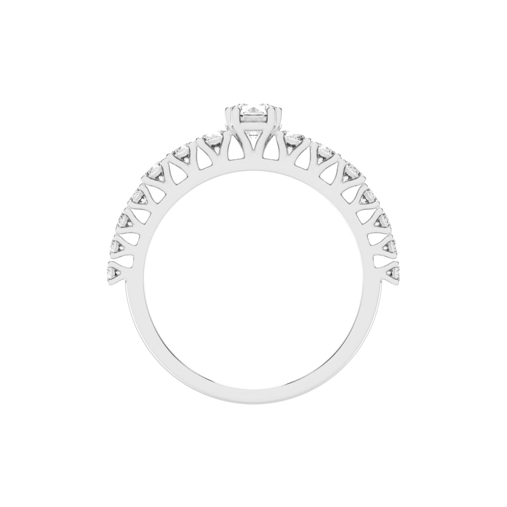 Lumiside Double Prong Round Cut Lab Diamond Ring