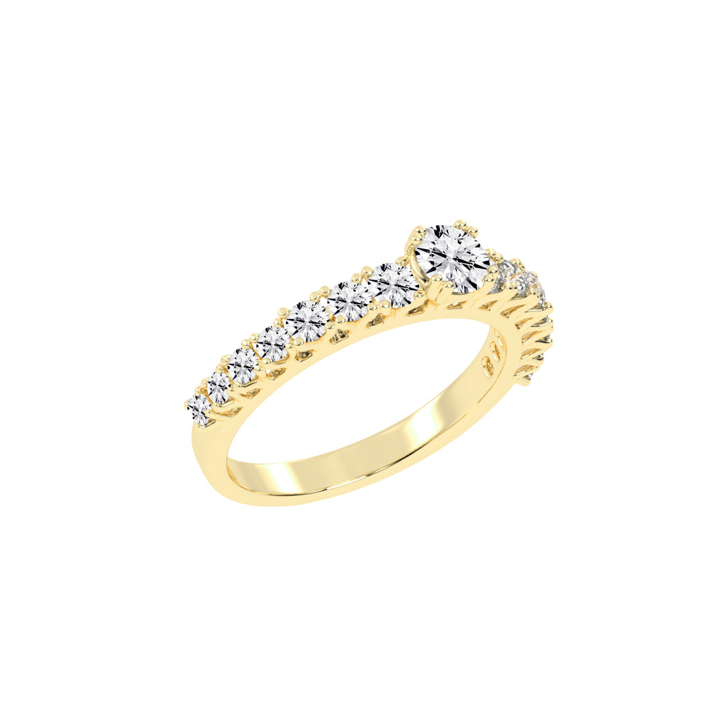 Lumiside Double Prong Round Cut Lab Diamond Ring