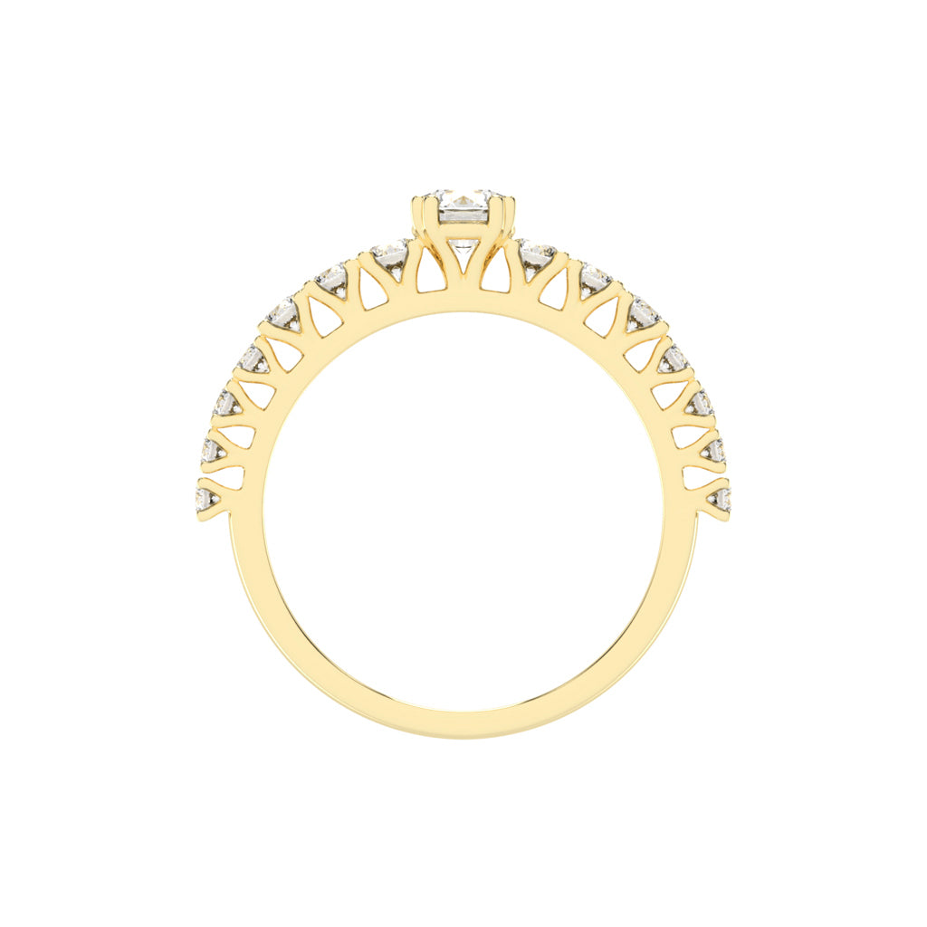 Lumiside Double Prong Round Cut Lab Diamond Ring