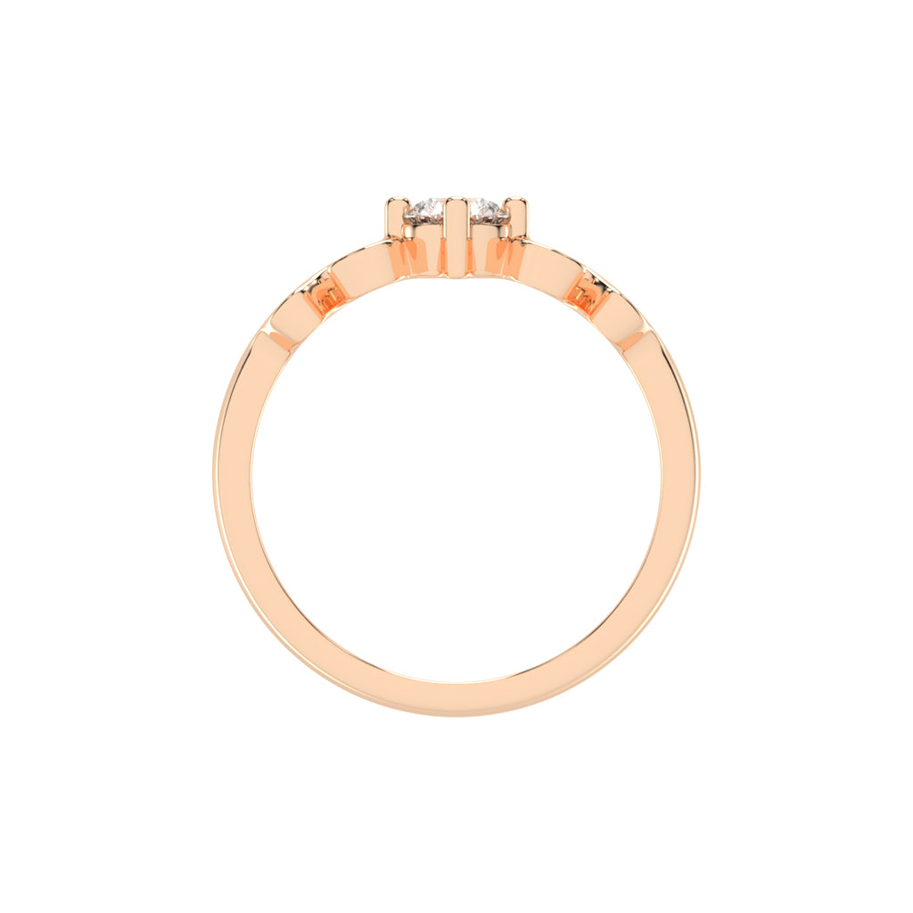 Adorevia Four Prong Round Cut Classic Lab Diamond Ring