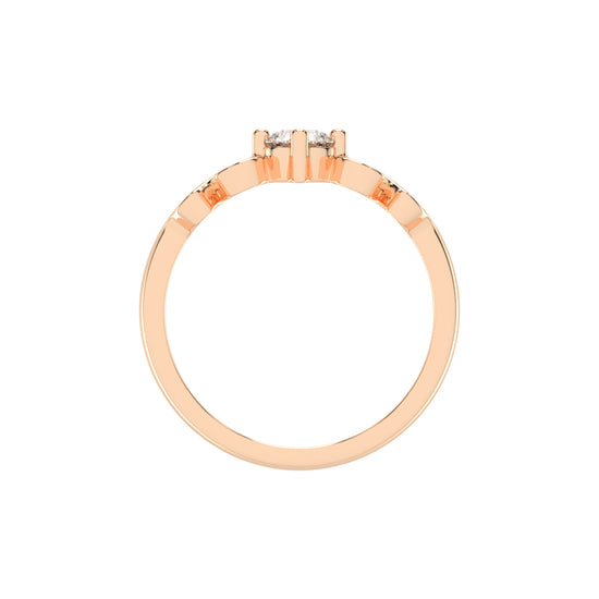 Adorevia Four Prong Round Cut Classic Lab Diamond Ring