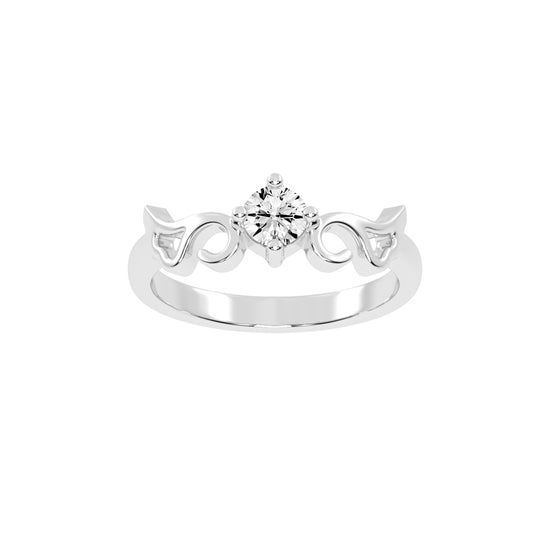Adorevia Four Prong Round Cut Classic Lab Diamond Ring