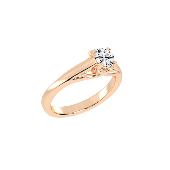 Soliessa Round Cut Solitaire Lab Diamond Ring