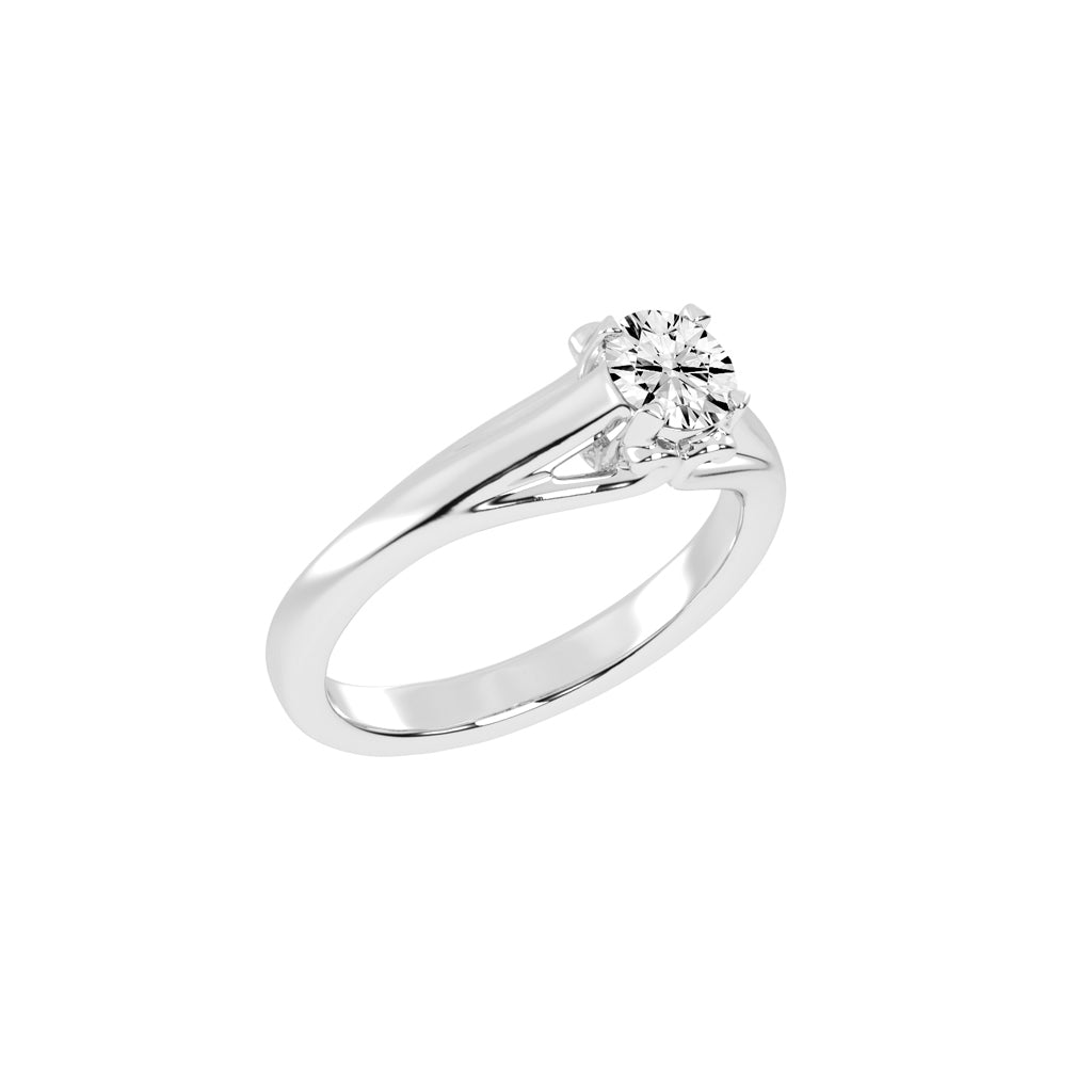 Soliessa Round Cut Solitaire Lab Diamond Ring