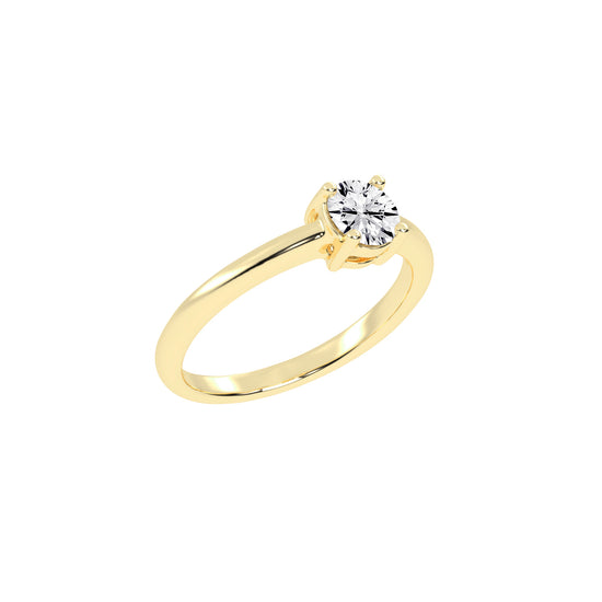 Soliturella Round Cut Solitaire Lab Diamond Ring