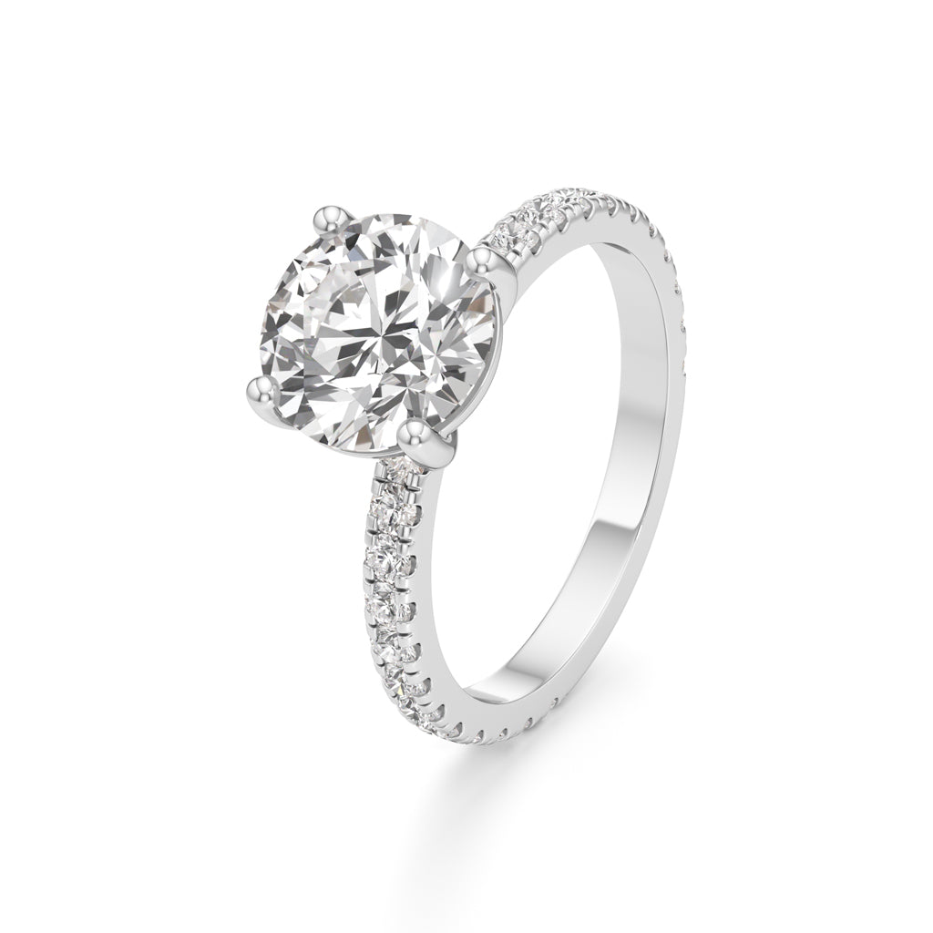 Elysian Crown Solitaire Ring
