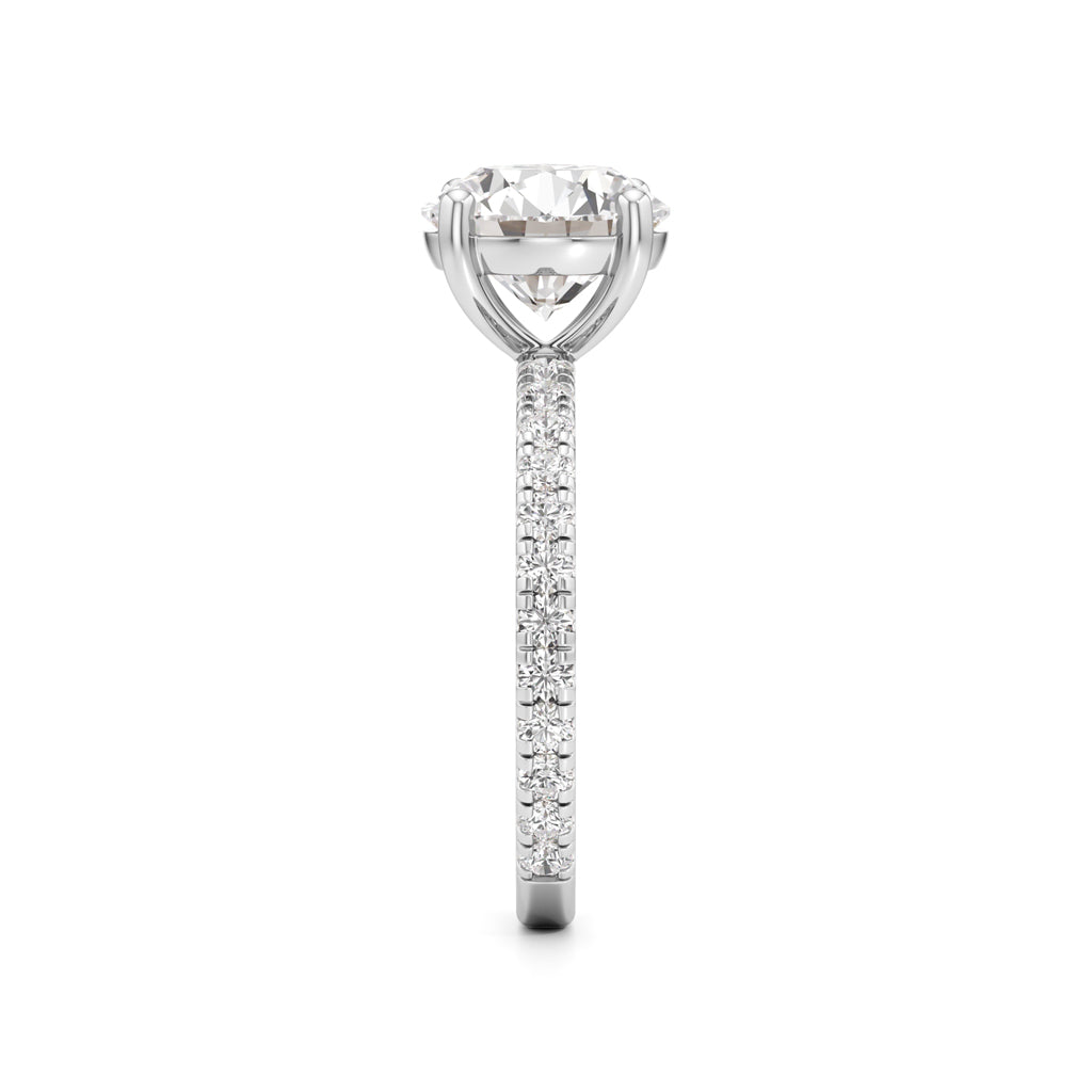 Elysian Crown Solitaire Ring