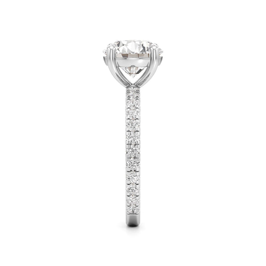 Elysian Crown Solitaire Ring