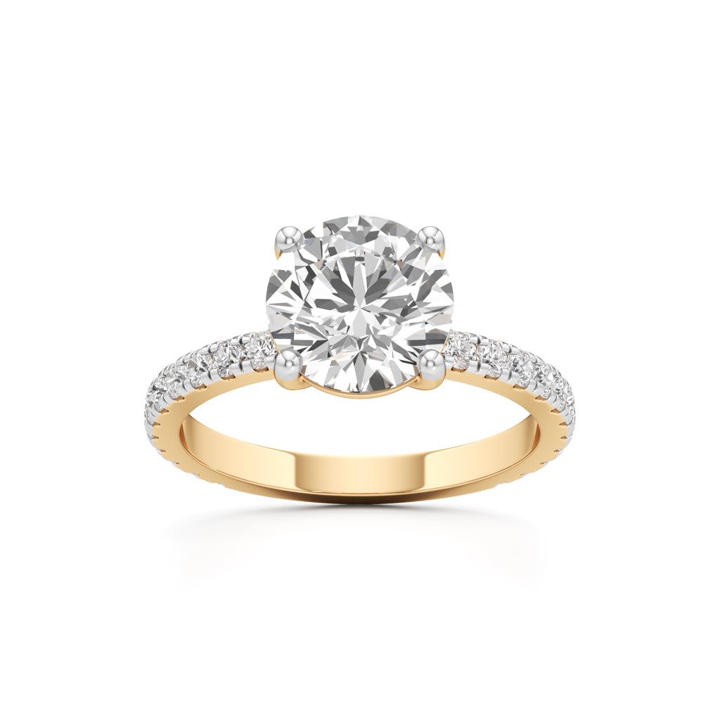 Elysian Crown Solitaire Ring