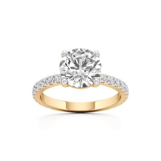 Elysian Crown Solitaire Ring