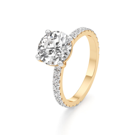 Elysian Crown Solitaire Ring
