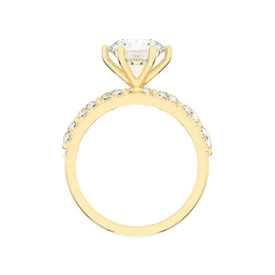 Diamond Blossom Engagement & Wedding Ring Set