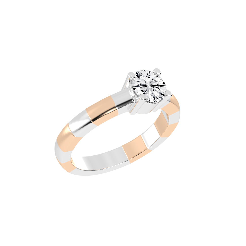 Soliare Channel Round Cut Solitaire Lab Diamond Ring