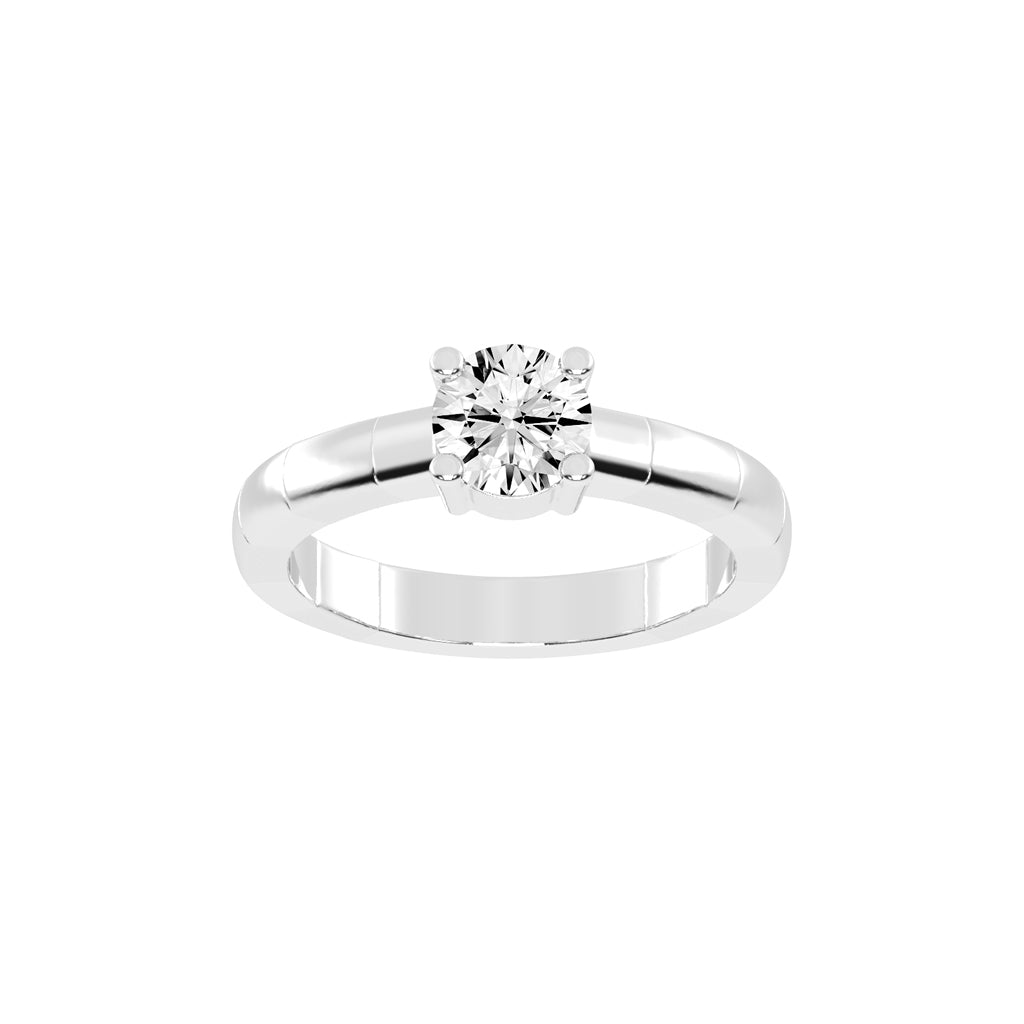 Soliare Channel Round Cut Solitaire Lab Diamond Ring