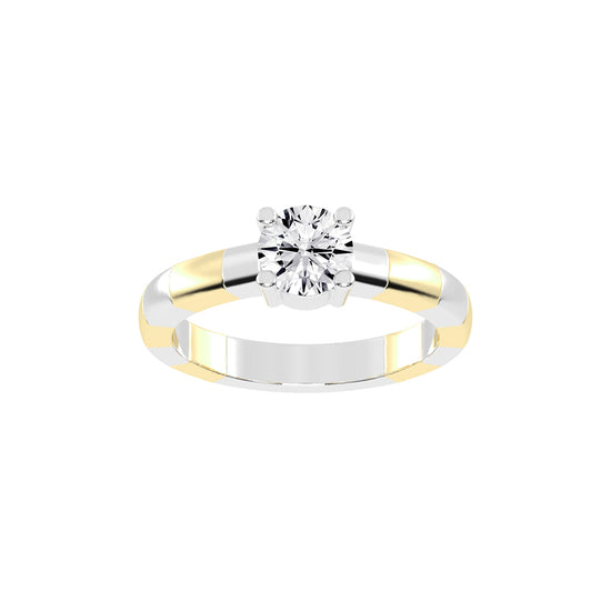 Soliare Channel Round Cut Solitaire Lab Diamond Ring